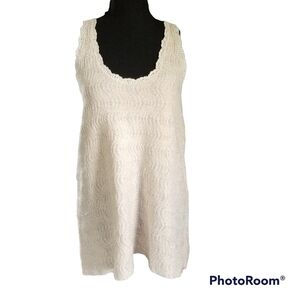 Free People Oversized Racerback Tank metallic sz M